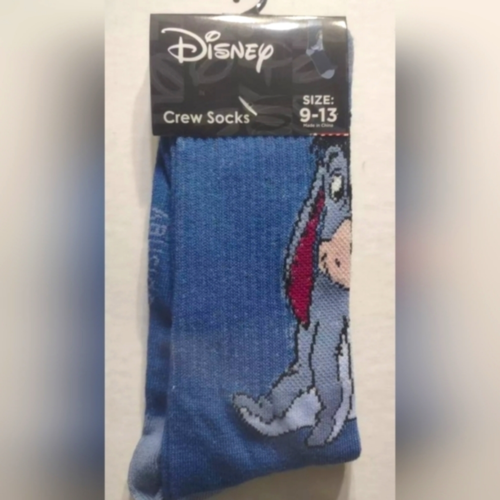 4/$25 Disney Eeyore Crew Socks  Unisex Novelty Crew Socks Winnie the Pooh New